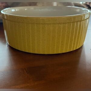 Yellow Ceramic Ramekin Baking Dish - Home Kitchen Bakeware